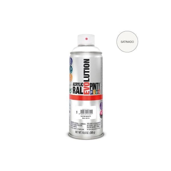 Akrylfärg - GENERISK - Pintyplus Evolution - 520cc - Ral 9010 - Rent Vitt Satiné