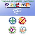 Miniatyrbild 4 av 4: PLAYCOLOR - Fingermålning - 250 ml. Färg SVART - FINGER PAINT BASIC TU Svart