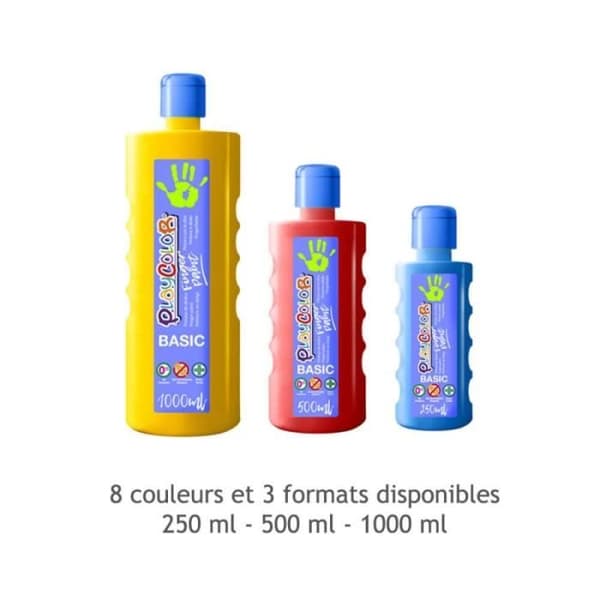 PLAYCOLOR - Fingermålning - 250 ml. Färg SVART - FINGER PAINT BASIC TU Svart