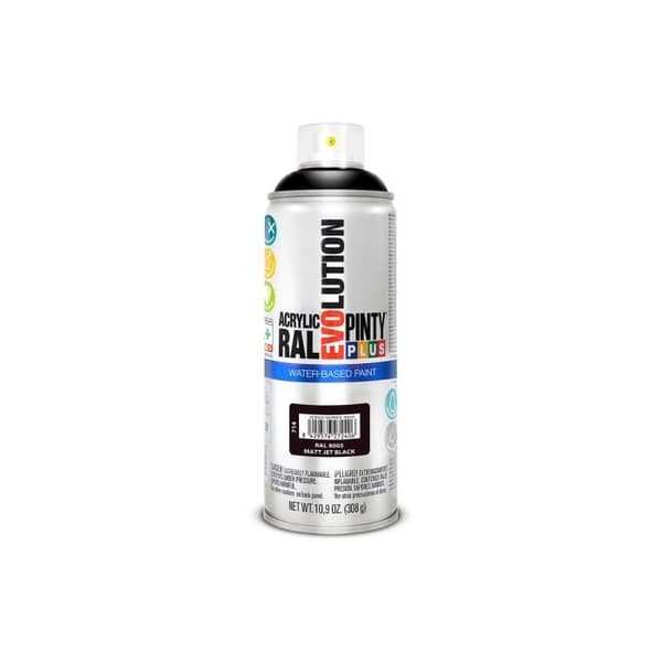 Sprayfärg - GENERISK - Pintyplus Evolution - 520cc - Mörk Matt Svart - Vattenbaserad