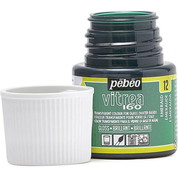 Glasmålningsfärg - Pébéo - Vitrea 160 - Smaragd N°12 - 45ml - Blank