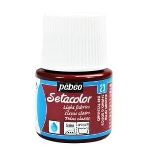 Tygmålning - PéBéo - Setacolor - Orientröd - 45 ml - Matt finish