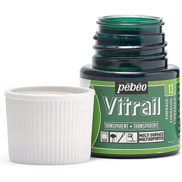 Transparent glasyr - PEBEO - 45ml - Transparent smaragdgrön
