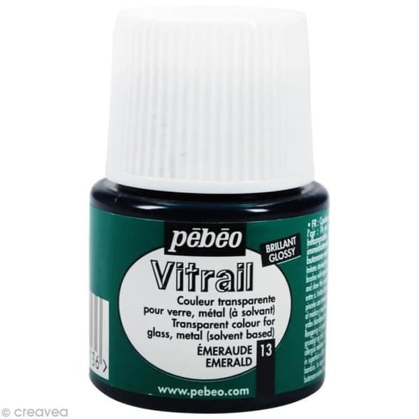 Transparent glasyr - PEBEO - 45ml - Transparent smaragdgrön