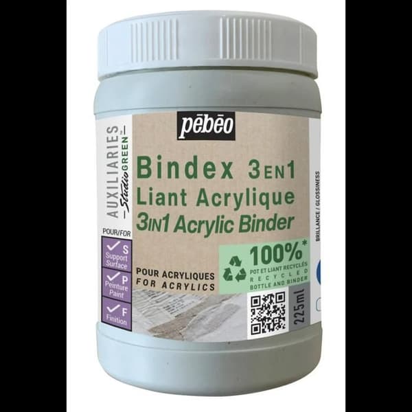 Acryllbindemedel - Pébéo - Bindex 3 i 1 - 225 ml - Satin - icke-gulnande
