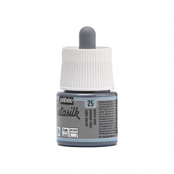 Silk paint - Pébéo - SetaSilk - 45 ml - Grå Silver - Mix - Vuxen