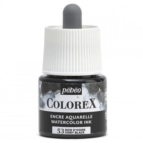 Akvarellfärg - PEBEO - Colorex - 45 ml - Elfenbensvart - Blandat