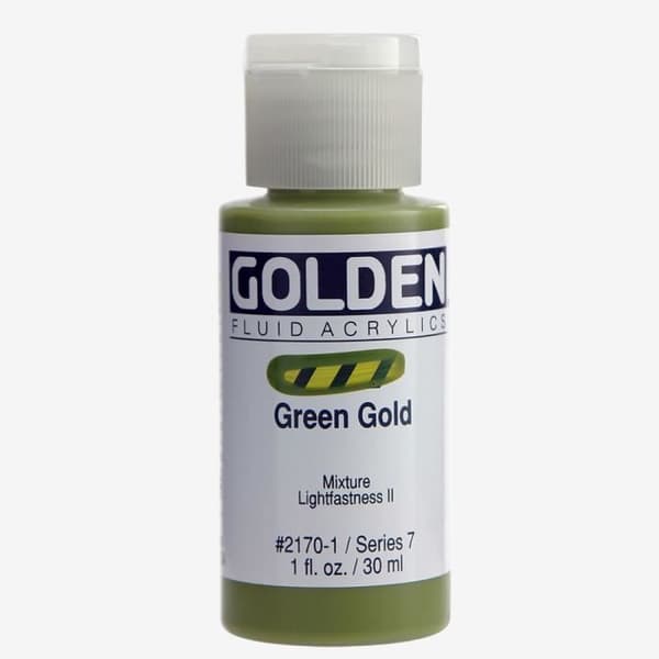 Gyllene: Flytande akrylfärg: 30 ml (1 oz): Grönt guld