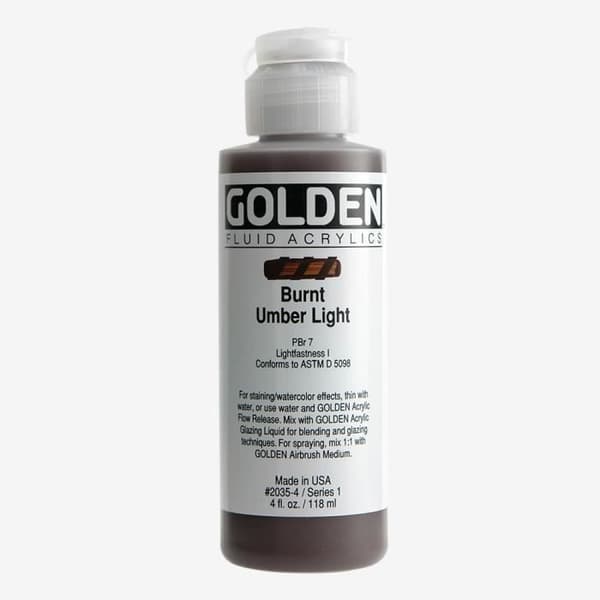 Gyllene: Flytande akrylfärg: 119ml (4oz): Bränt Umber Light