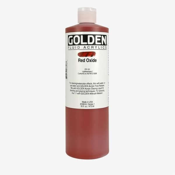 Gyllene: Flytande akrylfärg: 473ml (16oz): Rödoxid