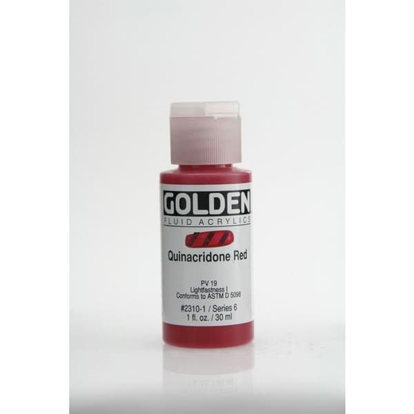 Gyllene: Flytande akrylfärg: 30 ml (1 oz): Quinacridon Red