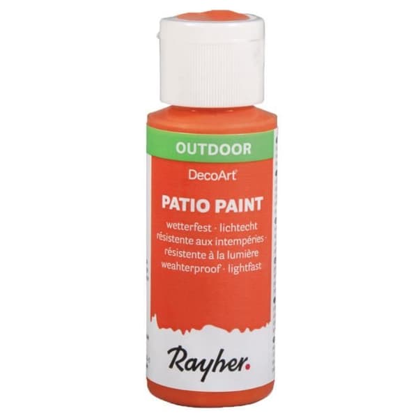 Akrylfärg - RAYHER - Orange Capri - 59 ml - Väderbeständig - Idealisk för gör-det-själv