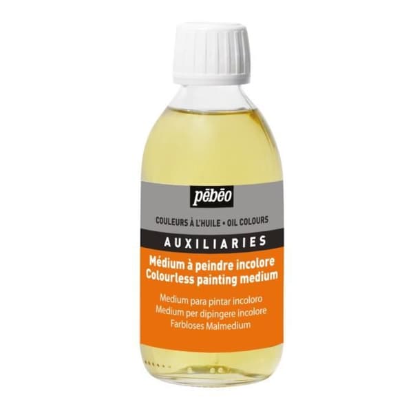 Målmedium - Pebeo - Ofärgad - 245 ml - Gör färgerna mer flytande - Blir inte gulnande