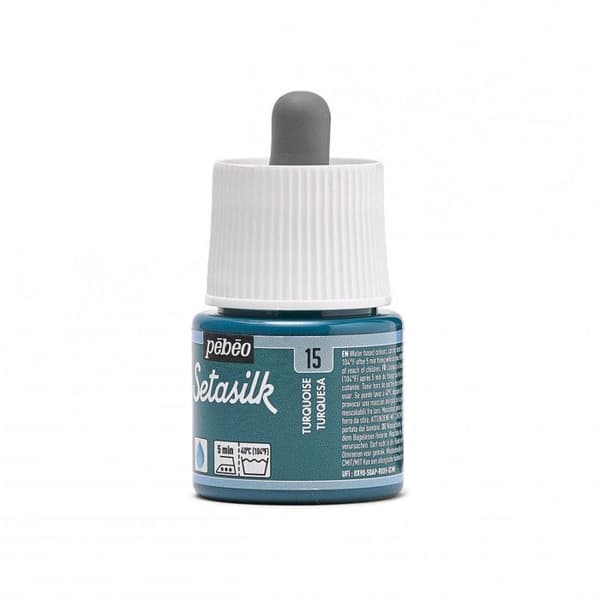 Silkpaint - Pébéo - SetaSilk - 45 ml - Turkos - Textil - Blandad