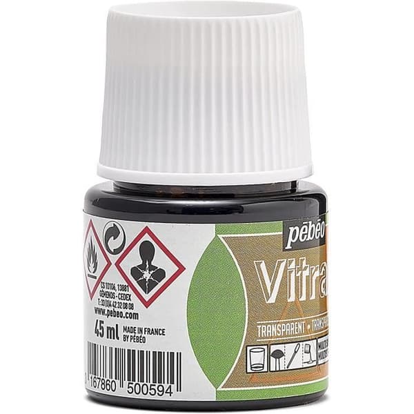 Flacon 45 ml glasfärg BRUN AMBRE