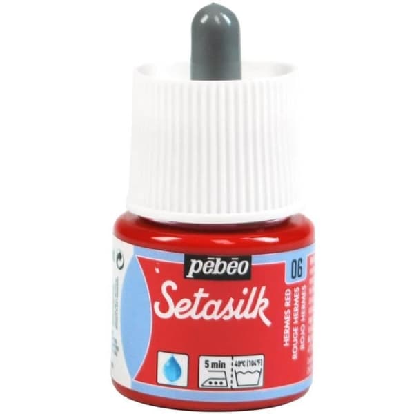 Sidentextil - Pébéo - Setasilk - 45 ml - Röd Hermès - Textil