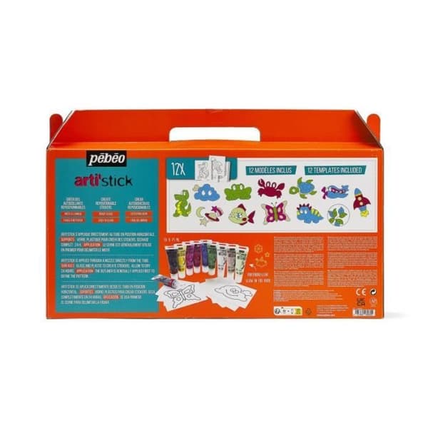 Pebeo - Omplaceringsbar färg - Arti'stick kit 10 rör 75 ml