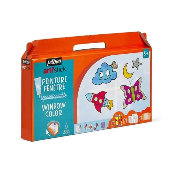 Pebeo - Omplaceringsbar färg - Arti'stick kit 10 rör 75 ml
