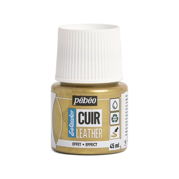 Läders färg - Setacolor - Flera färger tillgängliga - 45 ml 37 - Guldmetall