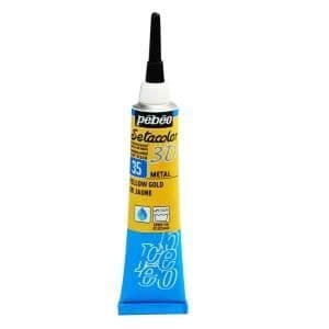 Tygfärg - Pébéo - Setacolor 3D Metal - Guld - 20ml - Glänsande