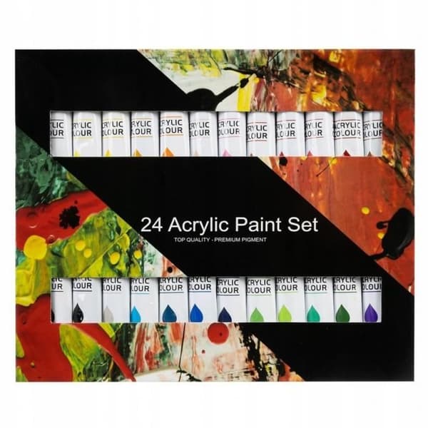 Akrylfärger - 24 stycken - 12 ml