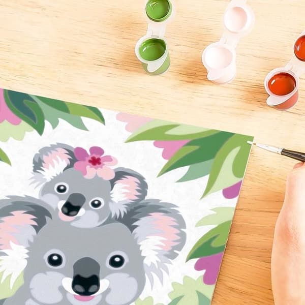 CreArt Barn 18x24cm Mamma koala och hennes bebis, Måla efter nummer Konstkit, Från 9 år, 25833, Ravensburger