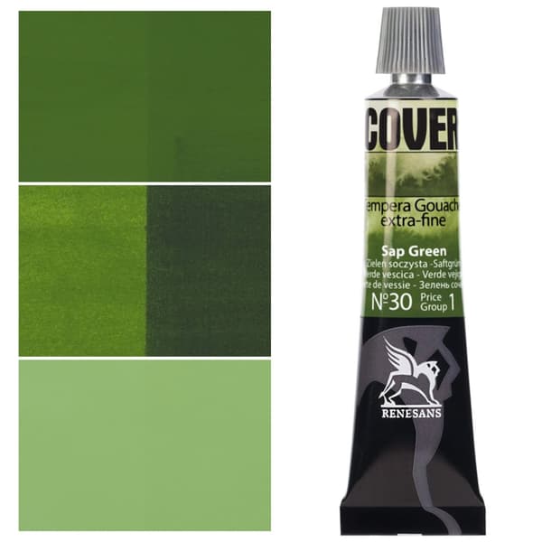 DÆKNING maling aluminiumsrør TEMPERA GOUACHE Renesans 30 JUICY GREEN 20ml