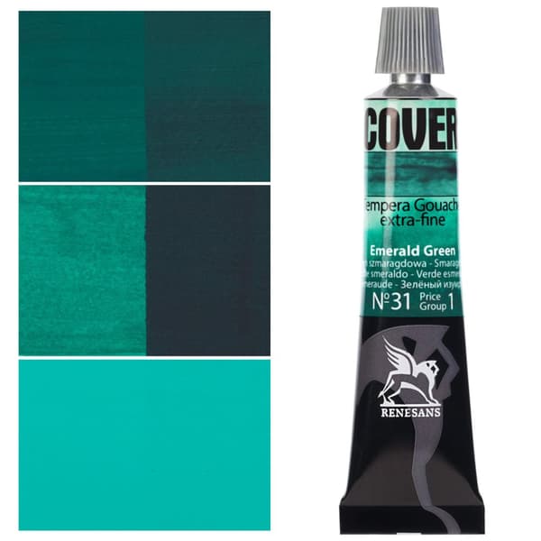 DÆKNING malerør TEMPERA GOUACHE Renesans 31 EMERALD GRØN 20ml