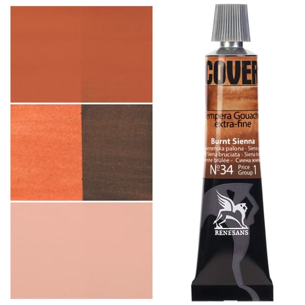 DÆKNING malerør TEMPERA GOUACHE Renesans 34 BURNED SIENA EARTH 20ml