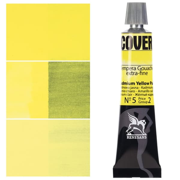 DÆKNING maling aluminiumsrør TEMPERA GOUACHE Renesans 5 CADMIUM GUL LYS 20ml