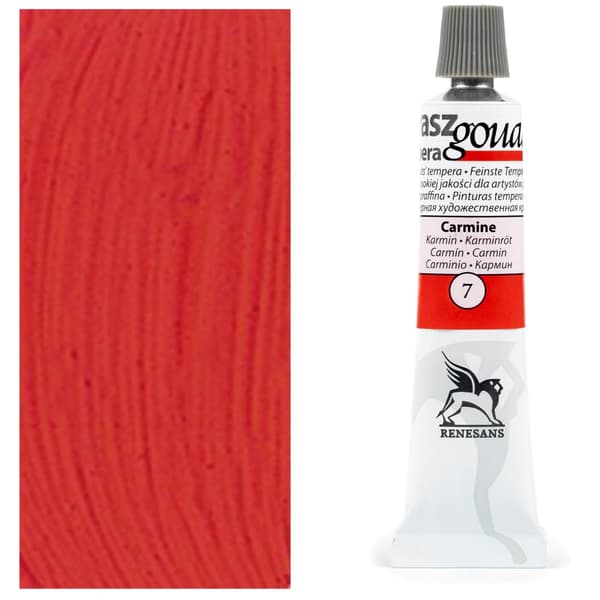 GOUACHE gouache tempera maling aluminiumsrør Renesans 7 KARMIN 20ml