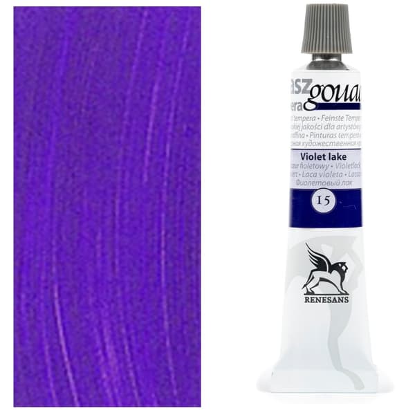 GOUACHE maling gouache tempera aluminiumsrør Renesans 15 LILLA LAK 20ml