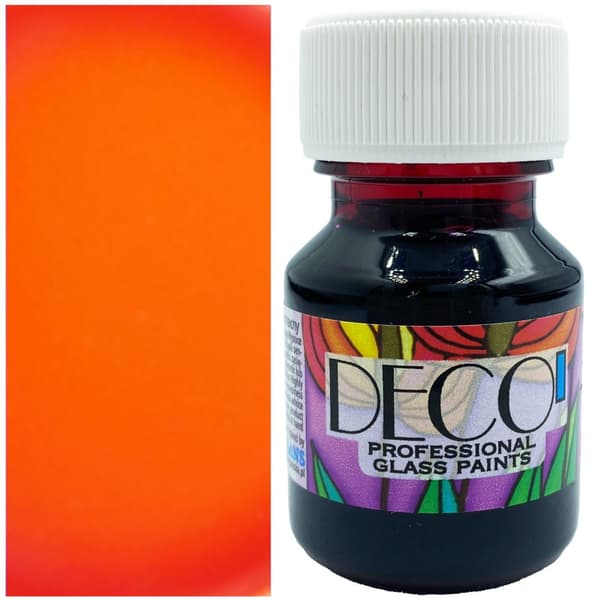 DECO' glasmaling, koldfarvet glas dekoration, Renesans 131 CYNOBER 30ml