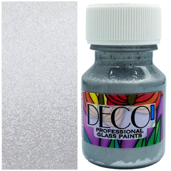 DECO' glasmaling koldfarvet glas dekoration Renesans 181 SØLV 30ml