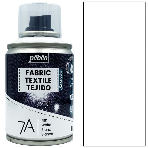 Tygfärg för kläder SPRAY Pebeo 7A WHITE 100ml textilaerosol 401