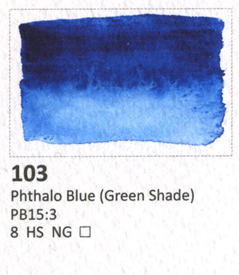 Akvarel terning AQUARIUS Roman Szmal maling Phthtalo Blue 103 grøn nuance