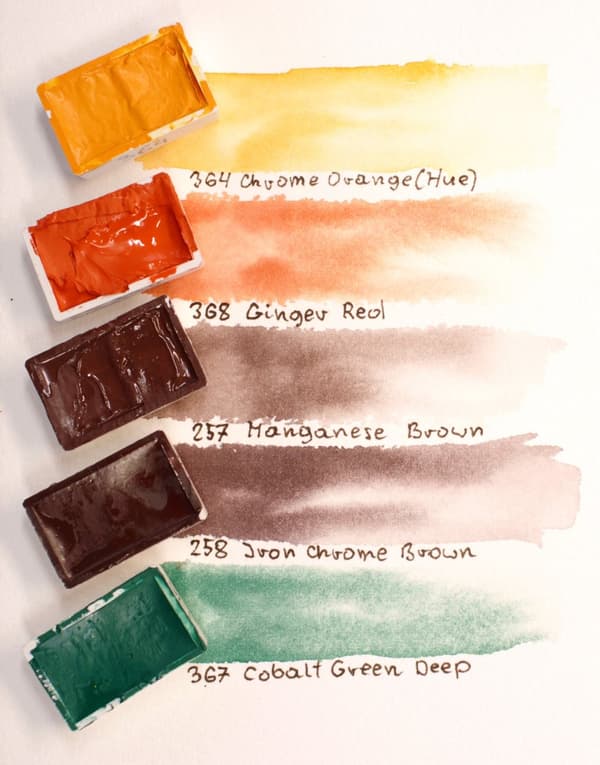 Akvarel terning AQUARIUS Roman Szmal maling Italian Raw Sienna 112
