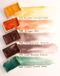 Miniatyrbillede 9 af 10: Akvarel terning AQUARIUS Roman Szmal maling Italian Raw Sienna 112