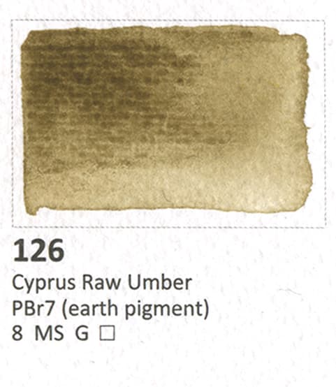 Akvarel terning AQUARIUS Roman Szmal maling Cypern Raw Umber 126