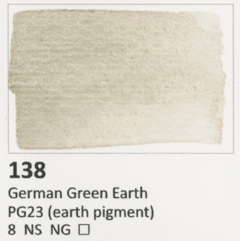 Akvarel terning AQUARIUS Roman Szmal maling German Green Earth 138