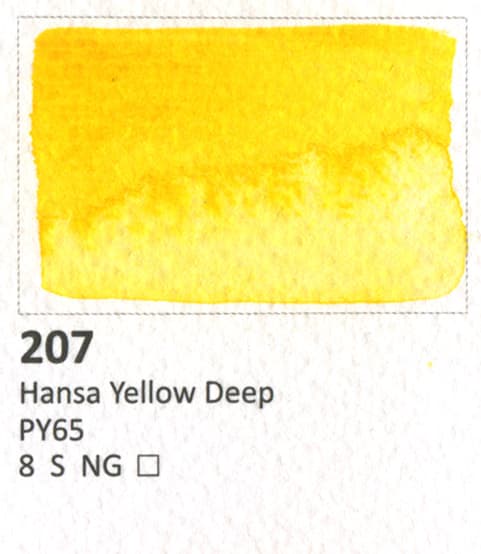 Akvarelterning AQUARIUS Roman Szmal vandmaling Hansa Yellow Deep 207