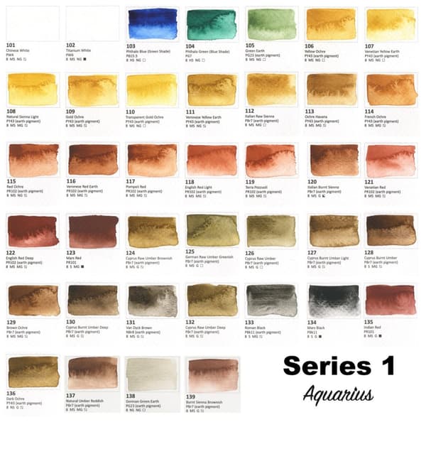 Akvarel terning AQUARIUS Roman Szmal kunstnerisk maling Azo Red 211