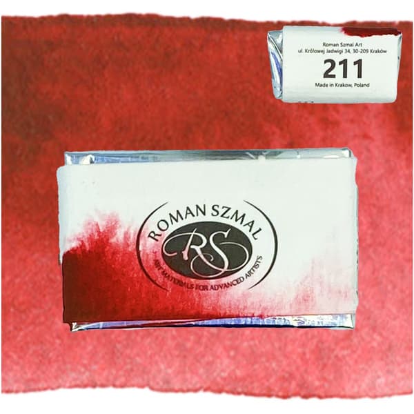 Akvarel terning AQUARIUS Roman Szmal kunstnerisk maling Azo Red 211