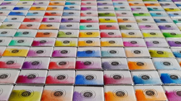 Akvarel terning AQUARIUS Roman Szmal vandmaling Quinacridone Pink 214