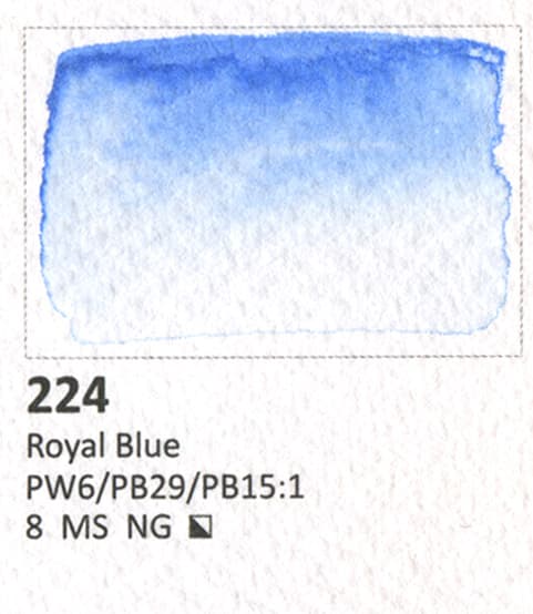 Akvarel terning AQUARIUS Roman Szmal kunstnerisk maling Royal Blue 224
