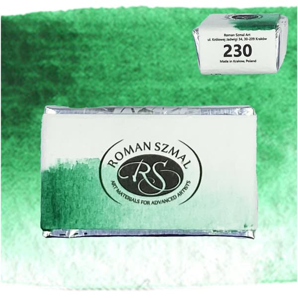 Akvarellikuutio AQUARIUS Roman Szmal Phthalo Green (keltainen sävy) 230
