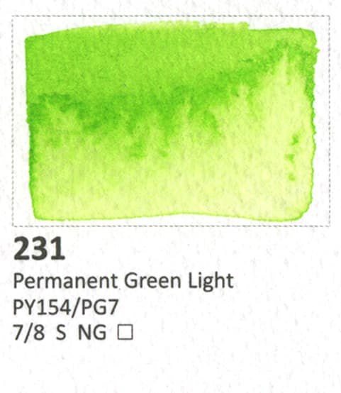 Akvarellikuutio AQUARIUS Roman Szmal maali Permanent Green Light 231