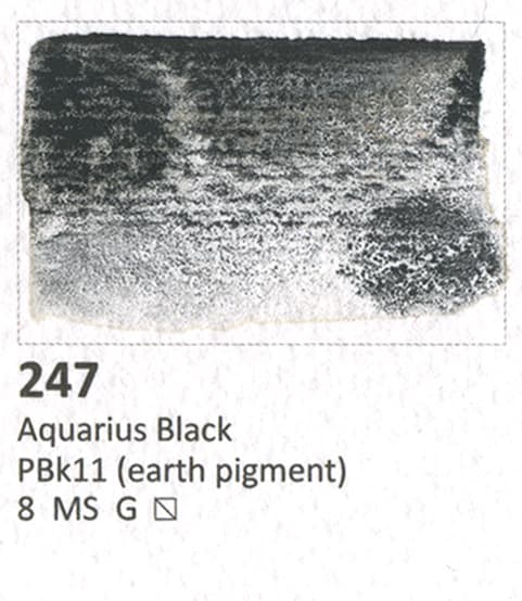 Akvarel terning AQUARIUS Roman Szmal kunstnerisk maling Aquarius Black 247