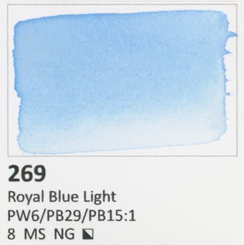 Akvarel terning AQUARIUS Roman Szmal vandmaling Royal Blue Light 269