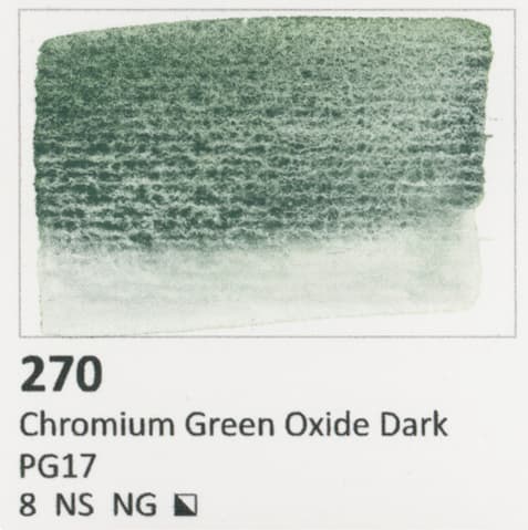 Akvarell kub AQUARIUS Roman Szmal färg Chromium Green Oxide Dark 270
